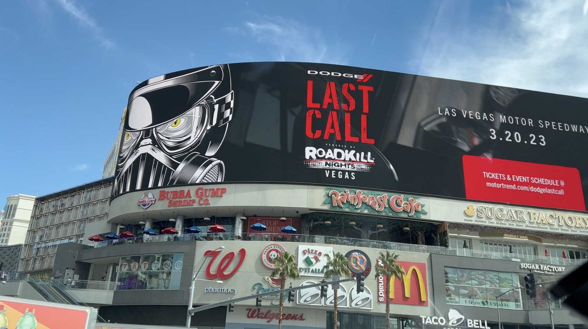 Las Vegas strip digital billboard