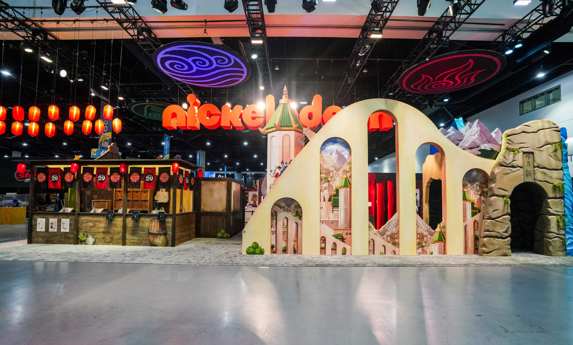 Colorful Nickelodeon exhibition at convention